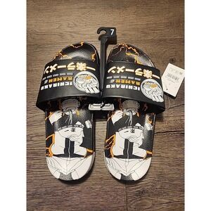 Naruto Men's Sz 7 Ramen Sport Slide Sandals Slip-on Comfort Fit NEW